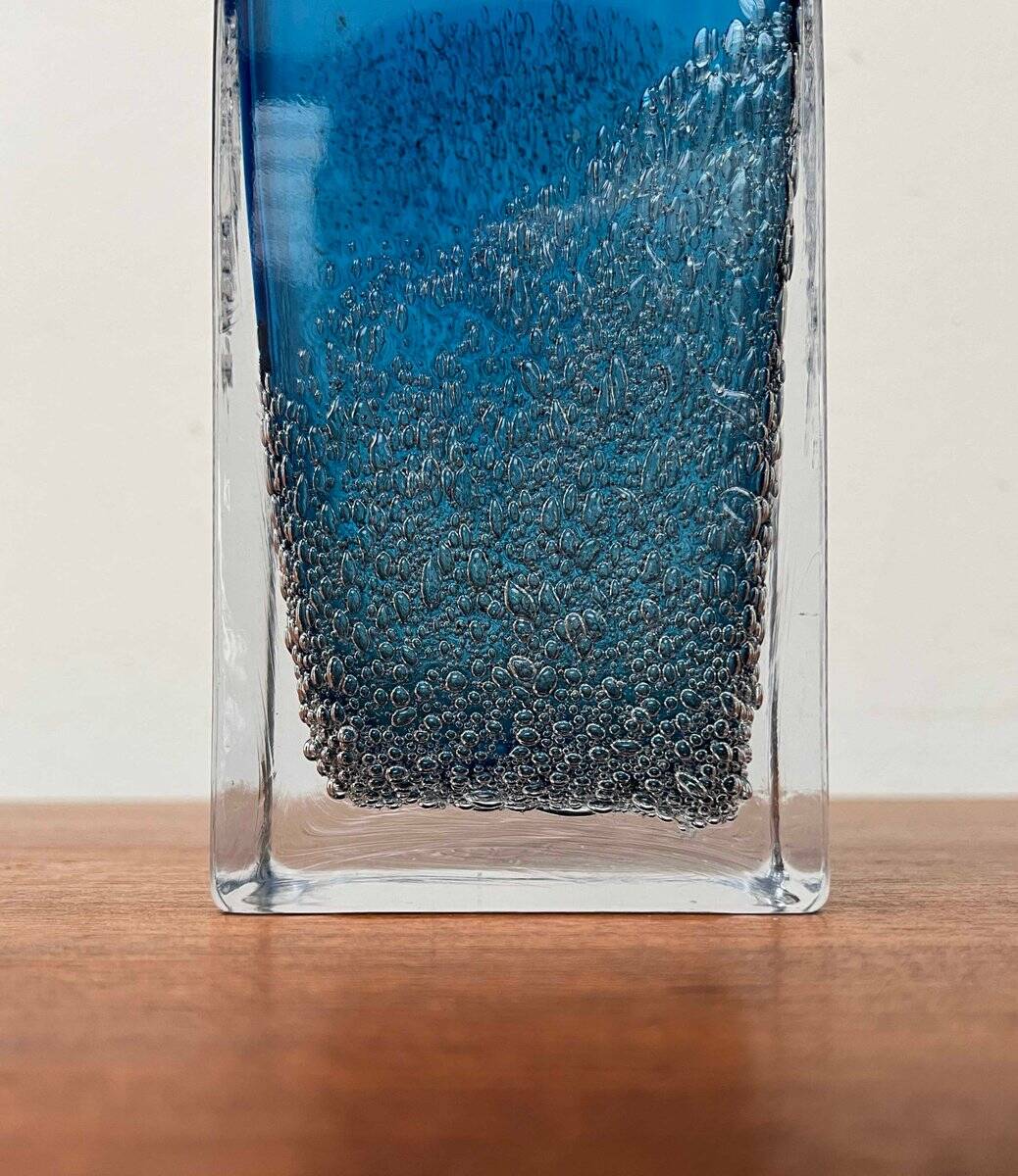 Mid-Century German Glass Block Vase by Ingrid Glas, Germany, 1960s