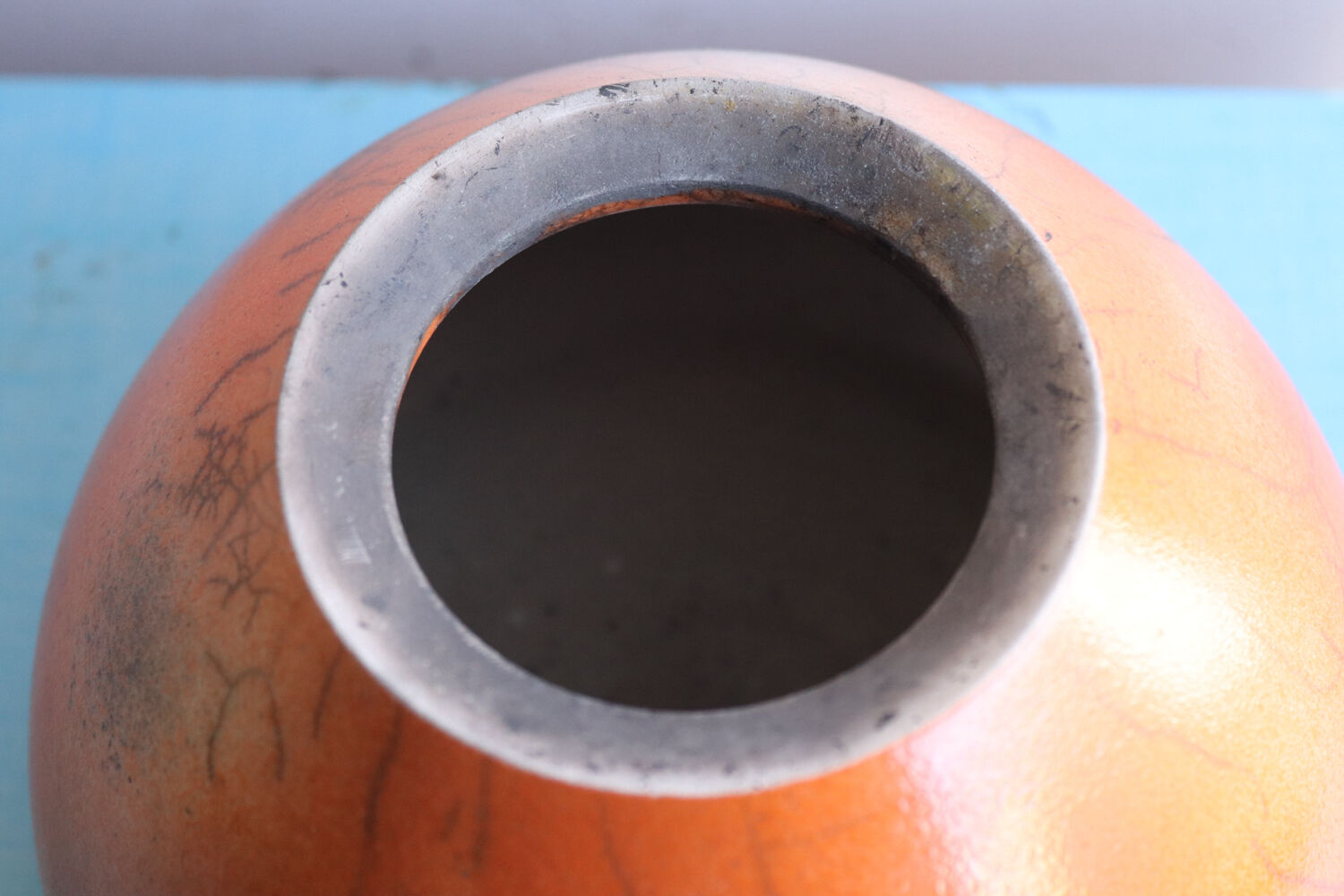 Raku ceramic bonbonnière signed