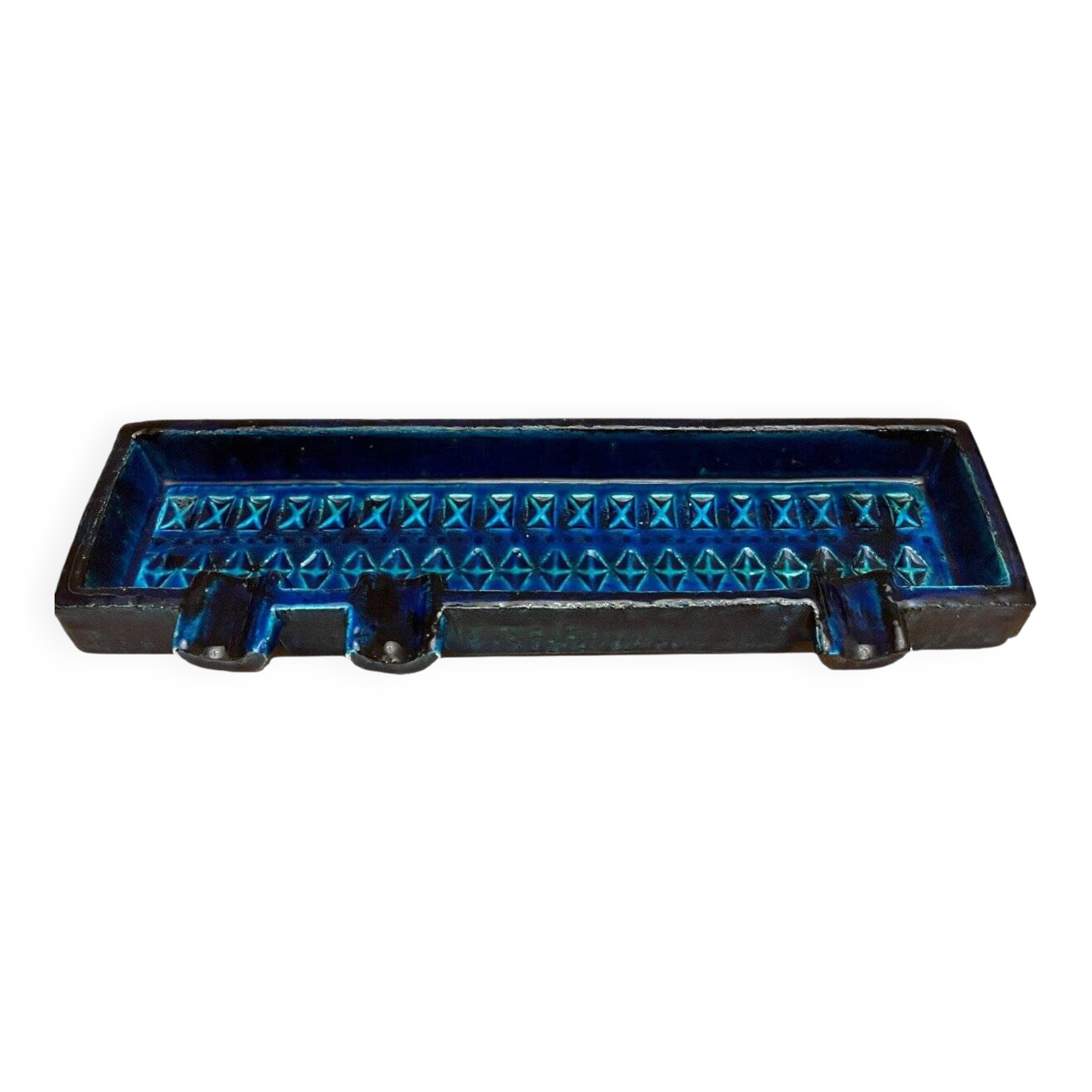 Aldo Londi for Bitossi - Rare Large Ashtray / Cigar Tray in Rimini Blu - 1960s