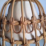 Vintage bamboo bedside lamp