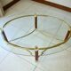 Table basse ovale design années 70