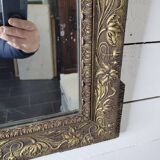Ancien miroir doré Napoléon III,  91×61cms
