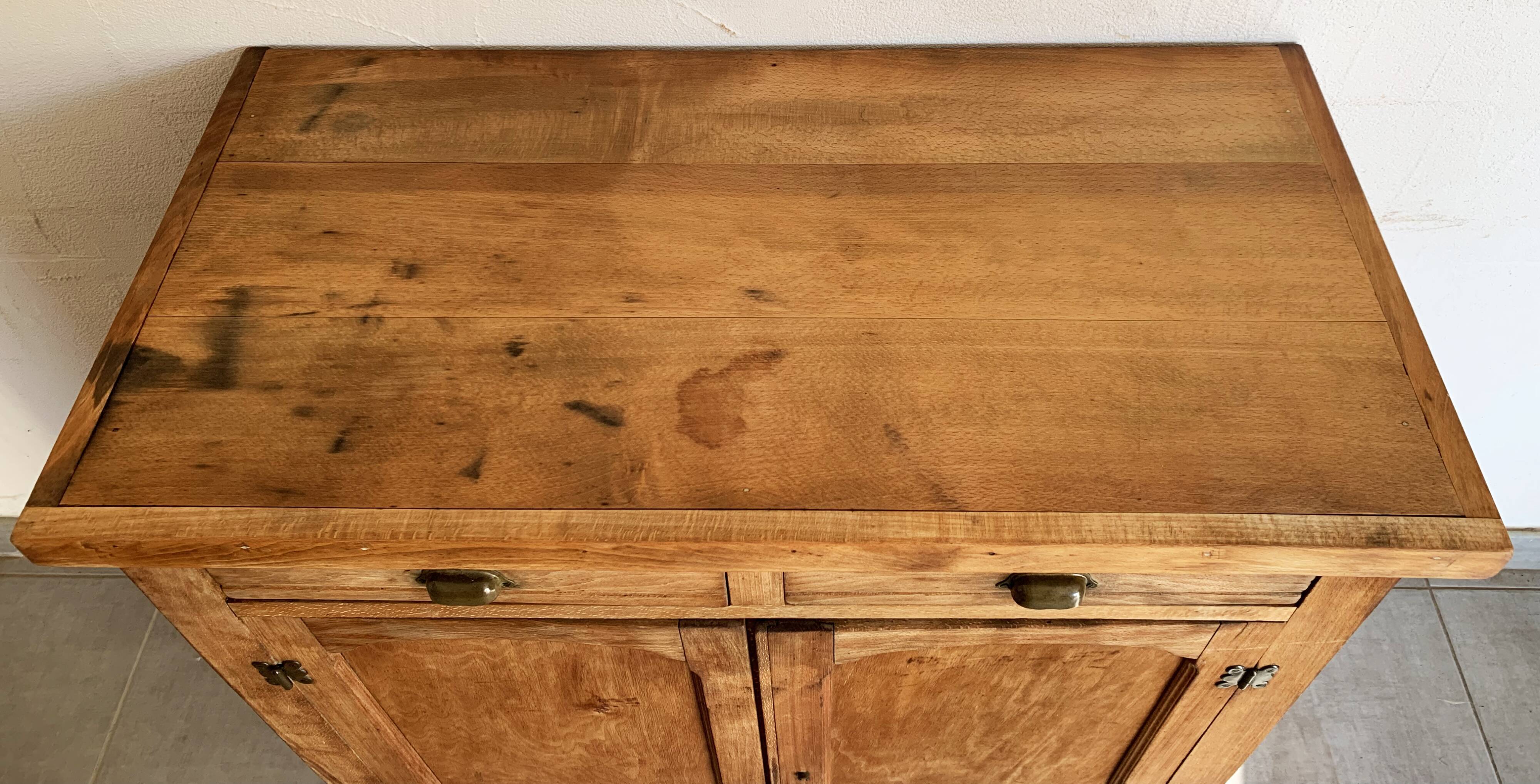 Vintage Parisian buffet in solid oak from the 60s