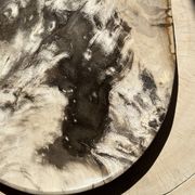 Très grand vide poche ou plat en bois pétrifié