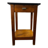 Vintage wooden high table / bar table / side table