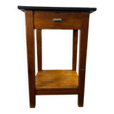 Vintage wooden high table / bar table / side table