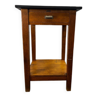 Vintage wooden high table / bar table / side table