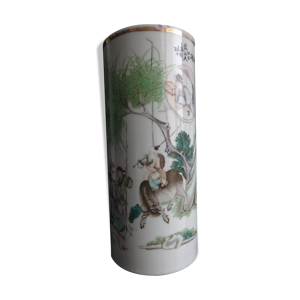 Vase rouleau en porcelaine de Chine