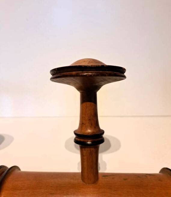 Coat rack "bamboo" with 4 old hooks.
