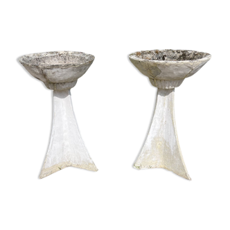 Pair of bird baths 1930