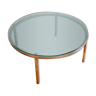 Round coffee table Italian design 1970s