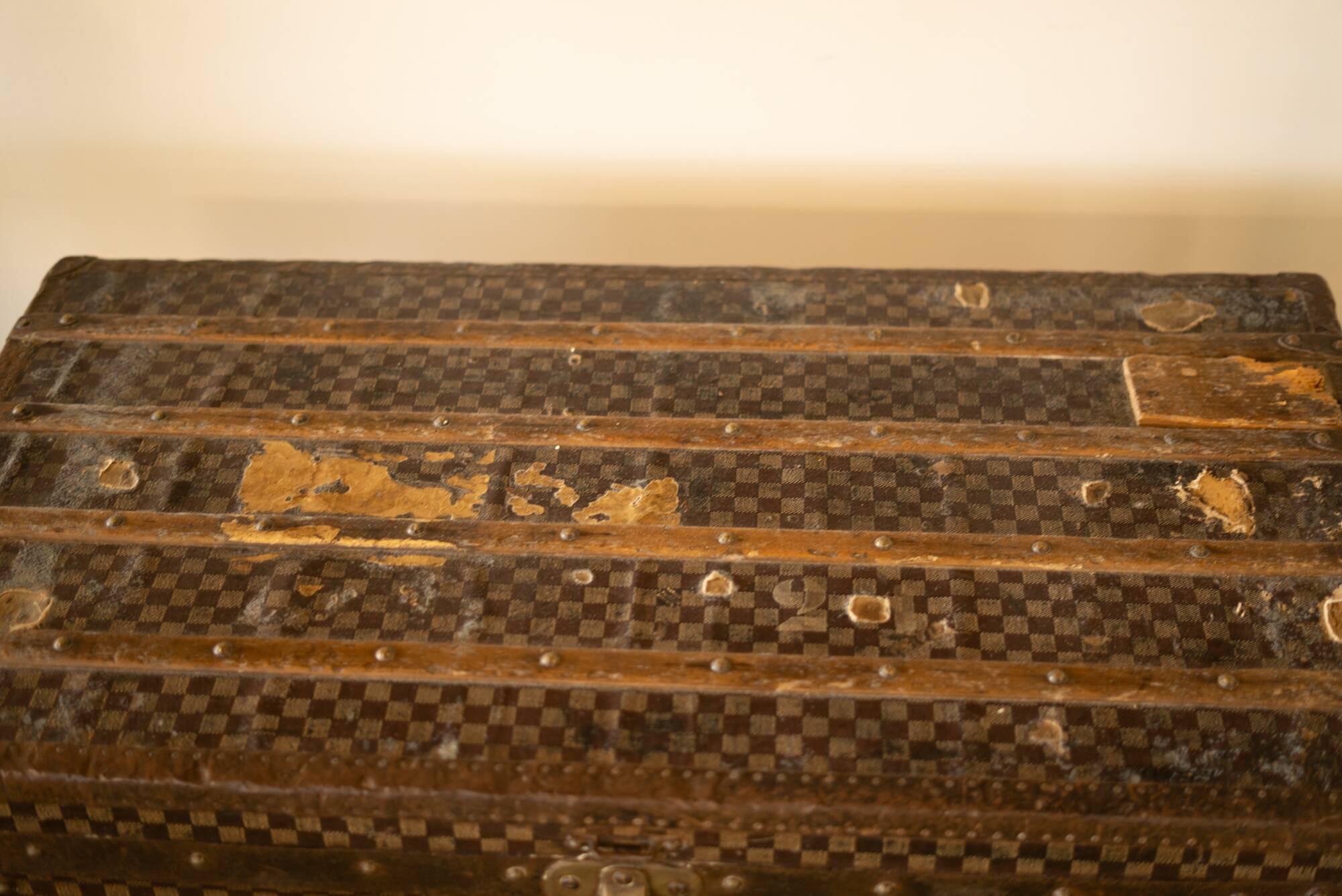 Very large Louis Vuitton trunk model.