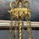 Large 155 cm crystal chandelier in Rococo style with 8 light arms.