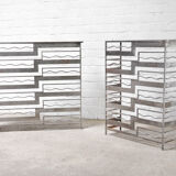 Vintage french metal geometric consoles