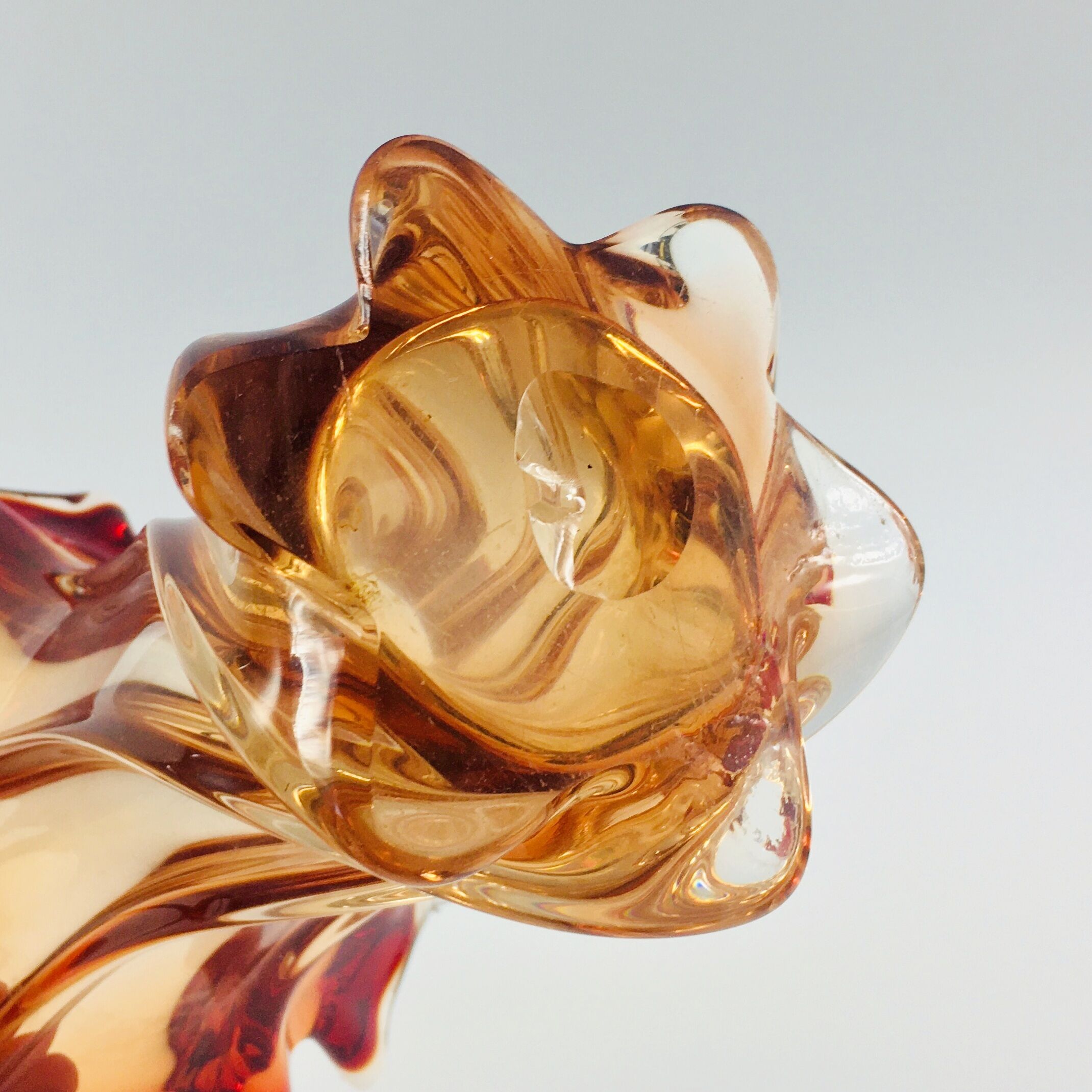 Large Twisted Murano Glass Vase, Italy, 1960s