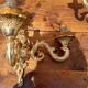 Pair of wall sconces in gilded bronze, Rococo style, Louis XV.
