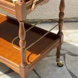 Vintage wood and brass dessert and tray