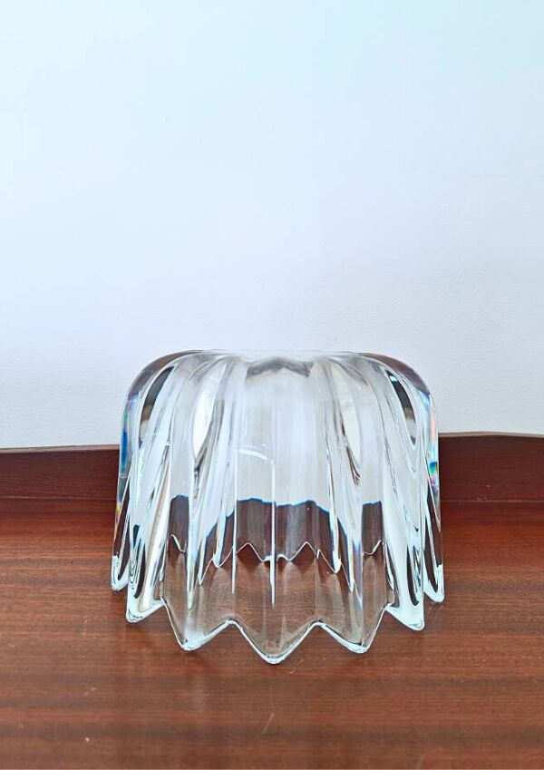 Bol, vase en cristal Orrefors par Jan Johansson, années 70