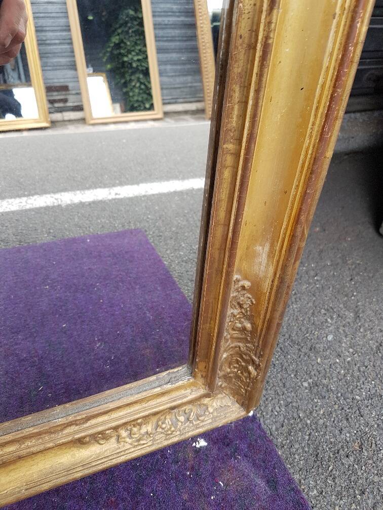 GOLDEN RECTANGULAR MIRROR FROM THE LOUIS-PHILIPPE PERIOD (1830-1848)