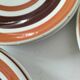 6 dessert plates Castellania – concentric orange and brown design