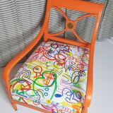 Former colonial style armchair restyled