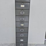 "Ronéo" metal filing cabinet with flaps, 1950s industrial