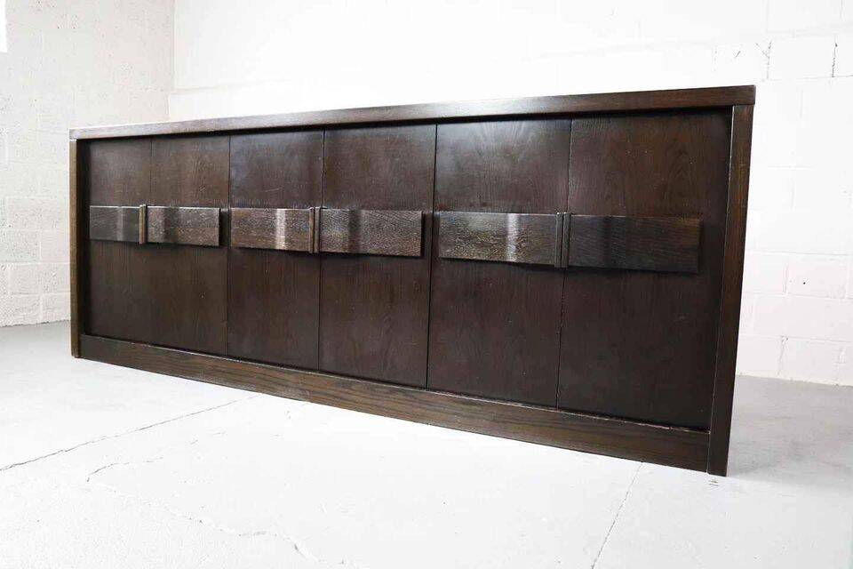 Brutalist oak sideboard, Belgium 1970's