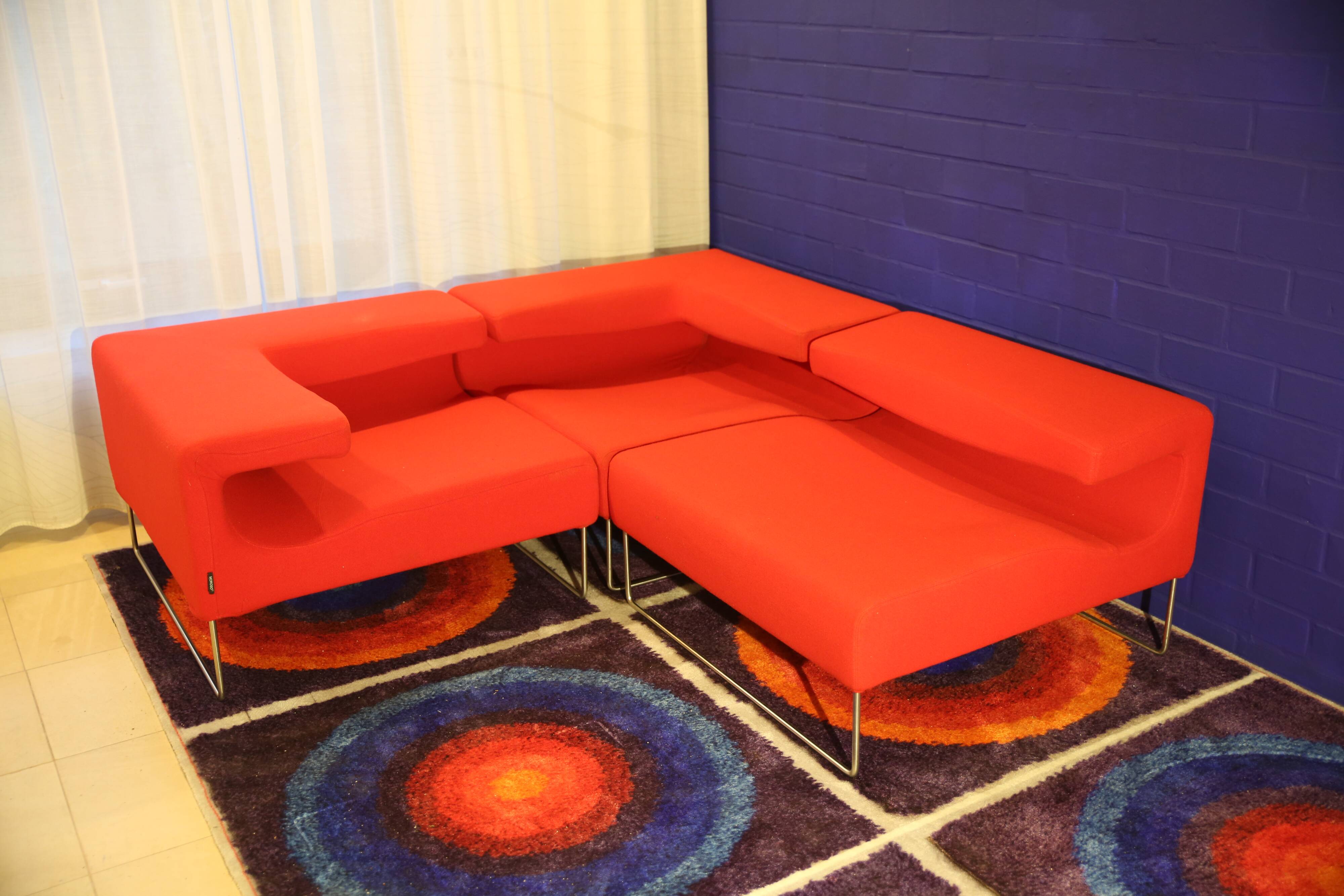 Red Lowseat Couch By Patricia Urquiola for Moroso