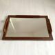 1930s wooden and mirror tray