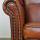 Beautiful classic sheepskin armchair with a beautiful appearance and a comfortable seat