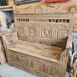 Banc coffre breton ancien
