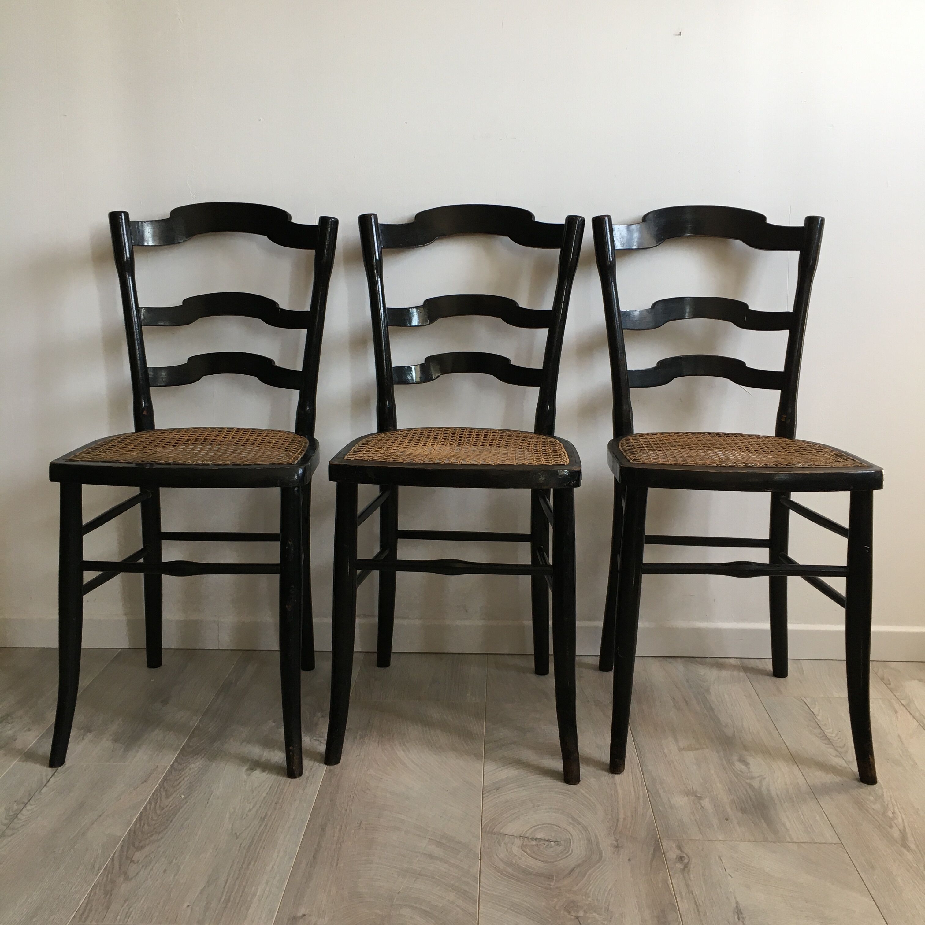 Suite of 3 chairs - late 19th - stamp F.Carton