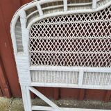 White rattan headboard 1960 1970
