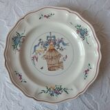 Longchamp earthenware plate. Birdcage decoration