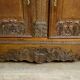 Norman Wedding Armoire in solid oak, richly carved, Louis period.