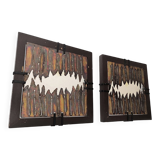 Paire d'appliques murales brutalistes de Ravi Sing pour Lightworks, années 1980