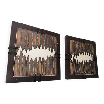 Pair of Ravi Sing for Lightworks Brutalist Wall Sconces, 1980s