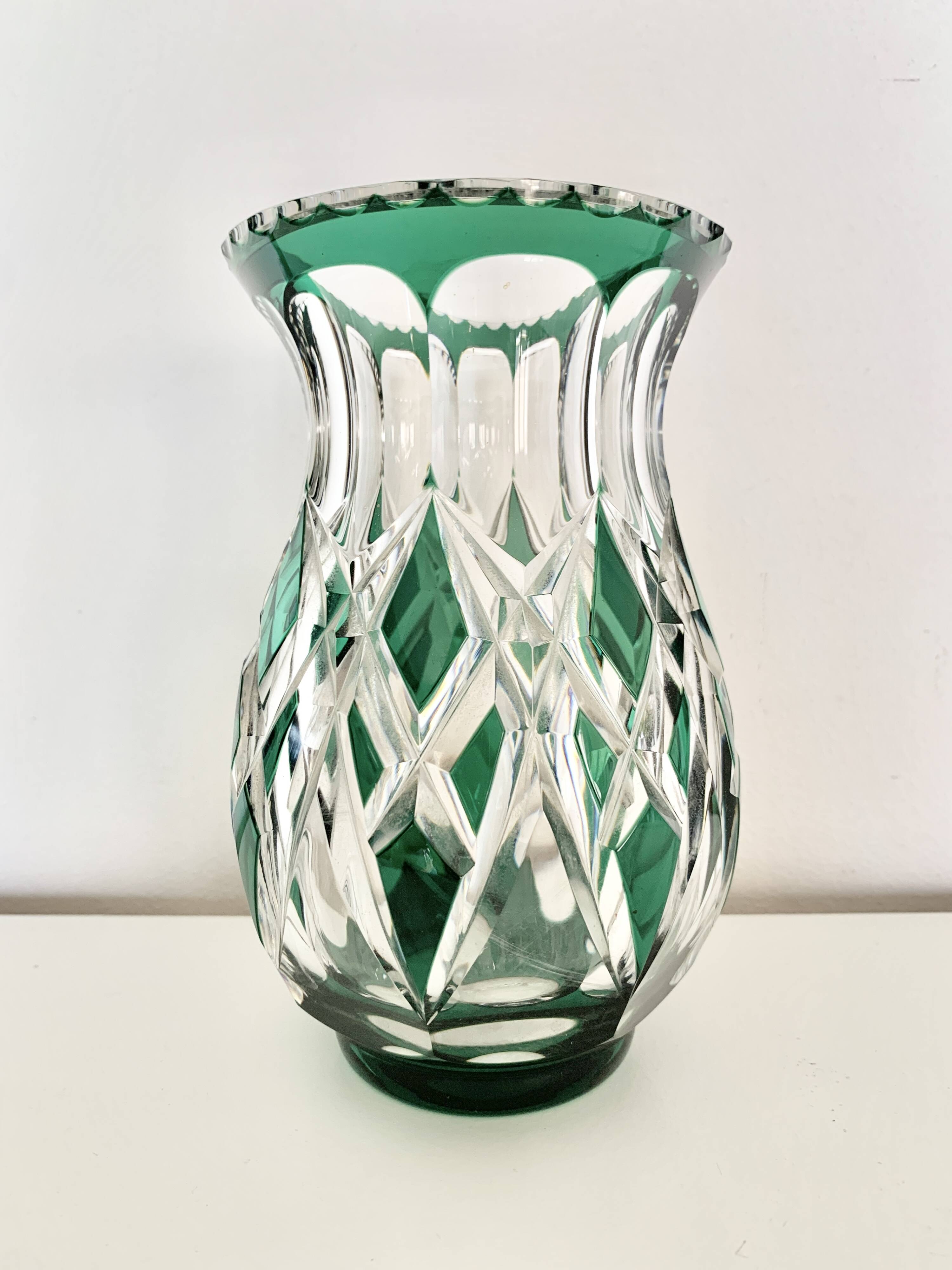 Val Saint-Lambert crystal vase