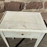 Table d'appoint en sapin vintage shabby chic