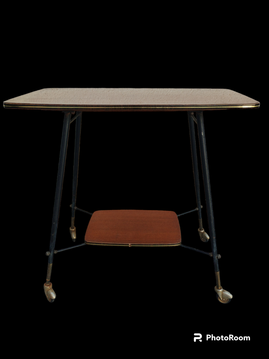 Ancienne desserte à roulettes design 1950
