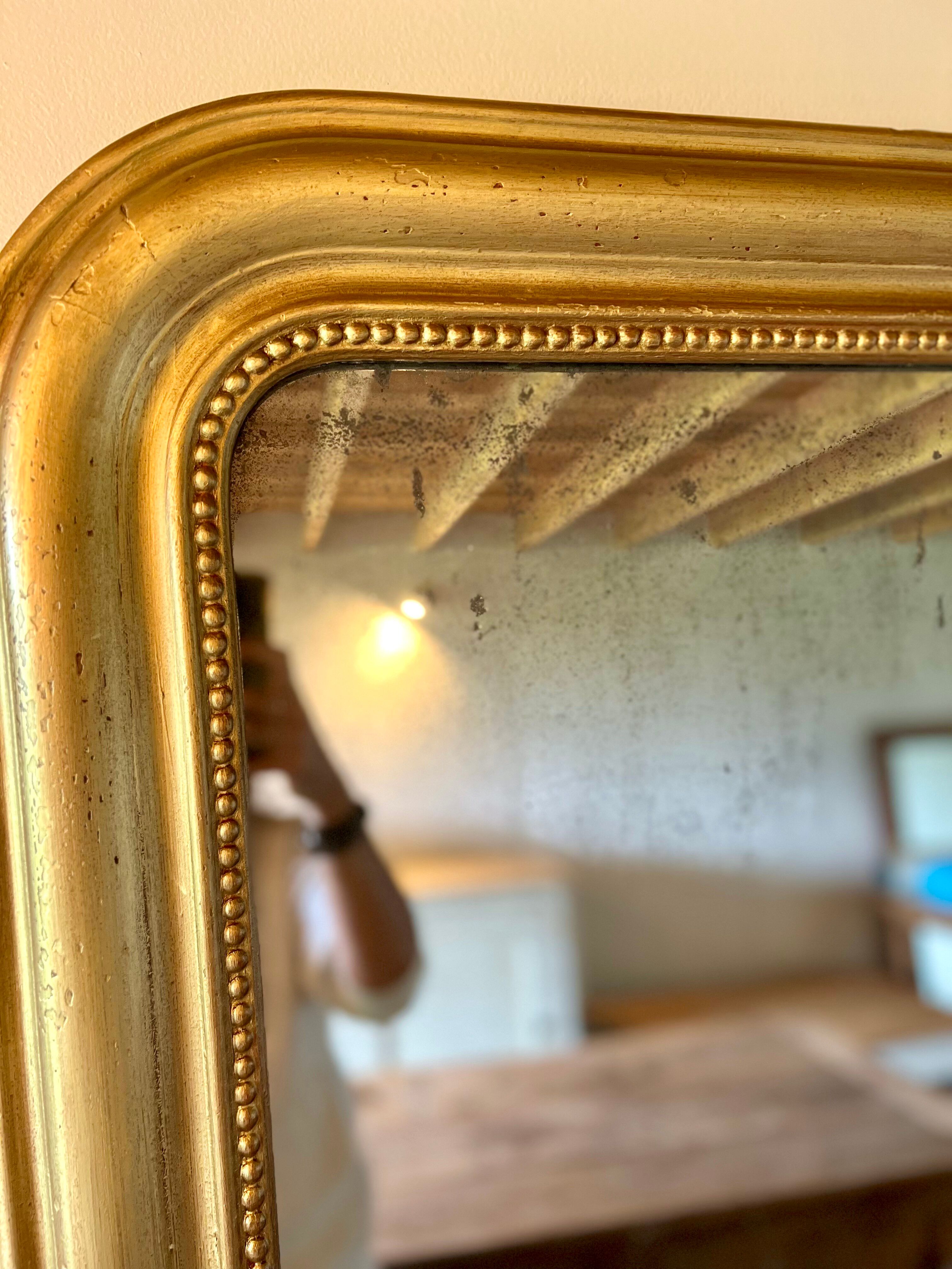 Miroir Louis Philippe, glace au mercure