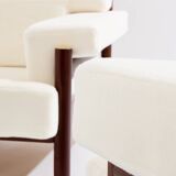 Paire de fauteuils de Carlo De Carlo palissandre cuir laiton 1966