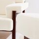 Pair of armchairs by Carlo De Carlo, rosewood, leather, brass, 1966