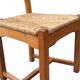 Vintage Set of 4 dining chairs oak and wicker 70's design high back