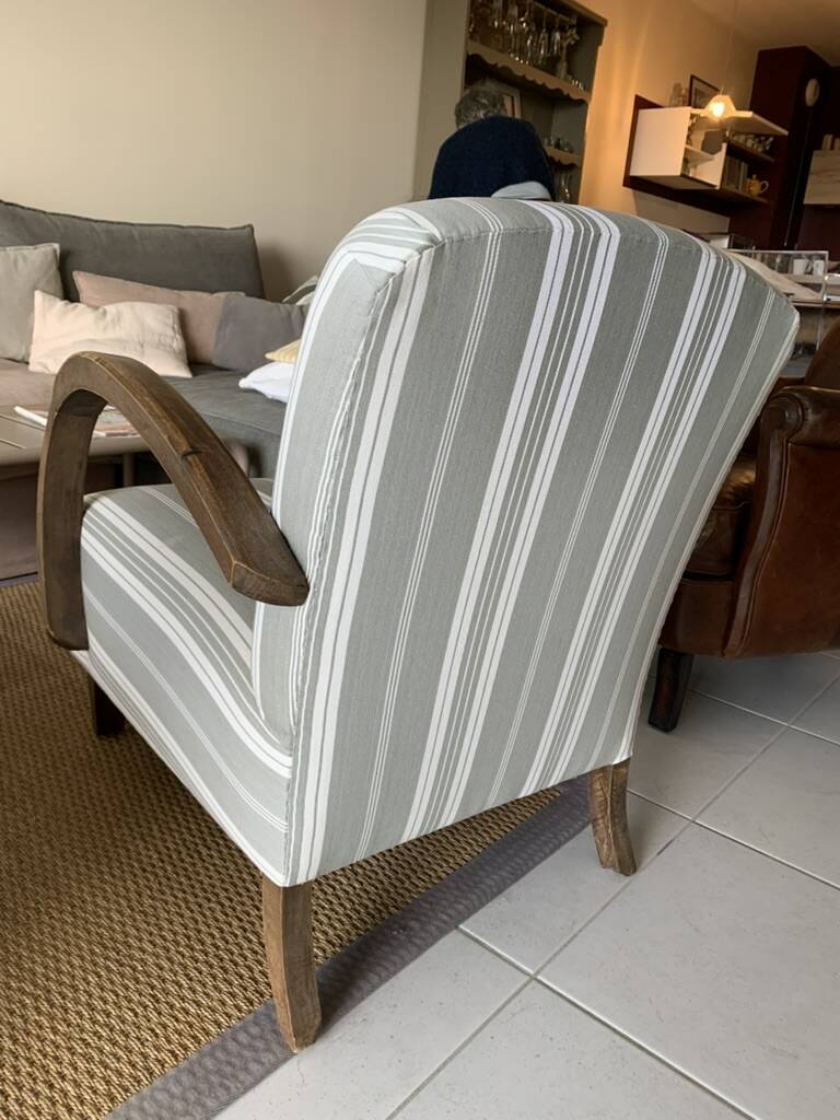 Renovated vintage armchair by a professional
