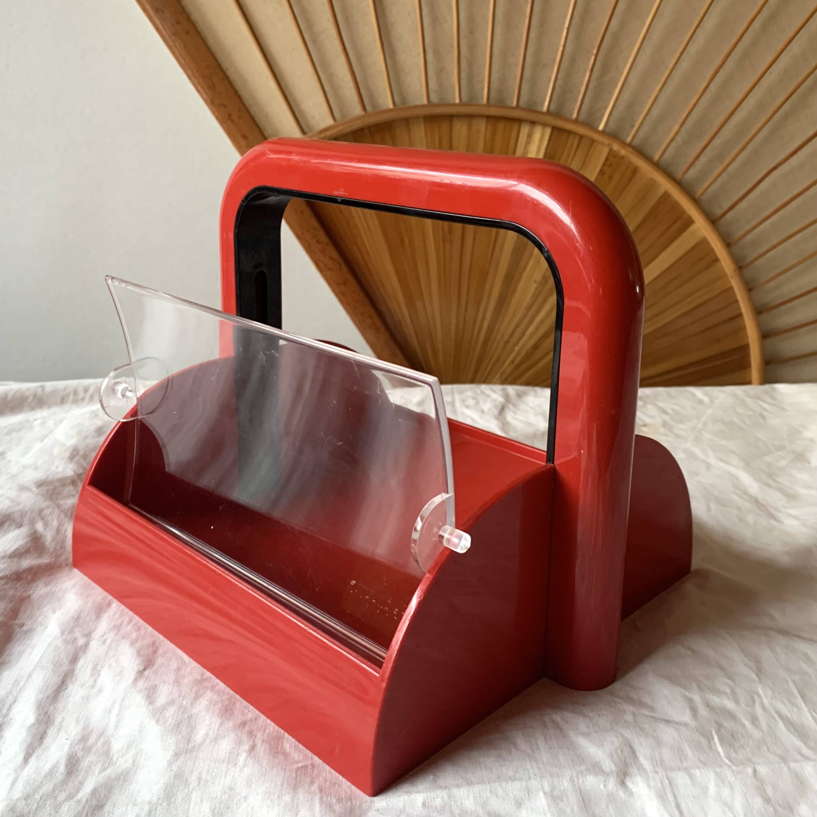 Vintage Guzzini napkin holder in plastic and plexiglass