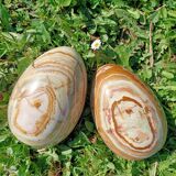 Retro marbled egg bookends 💐