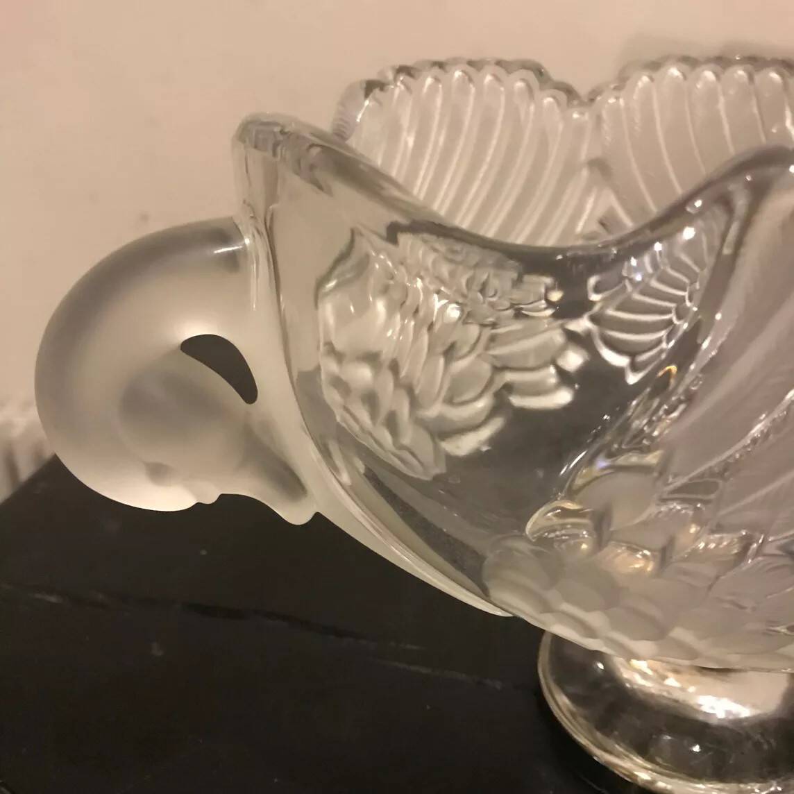 Cut crystal compote bowl