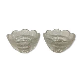 Pair of flower-shaped candlesticks