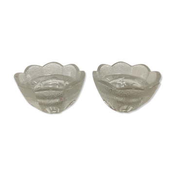 Pair of flower-shaped candlesticks